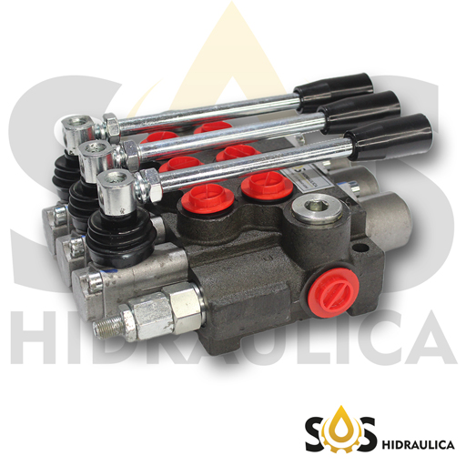 COMANDO HIDRÁULICO 45L MONOBLOCO 3 VIAS PARA PRENSAS TRATORES CENTRO FECHADO - Imagem 2