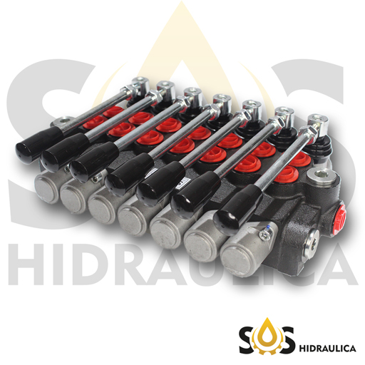 COMANDO HIDRÁULICO 40L MONOBLOCO 7 VIAS - Imagem 2