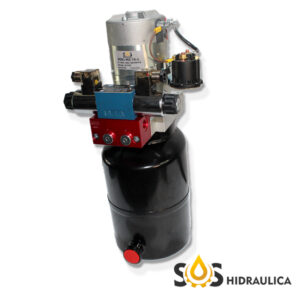 UNIDADE HIDRÁULICA COMPACTA 12VDC 1,6CC 200BAR HORIZONTAL 8LTS- COM TN6 12VDC CENTRO "G"