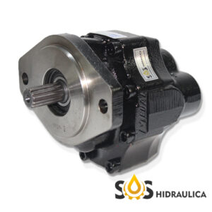 BOMBA HIDRÁULICA DE ENGRENAGENS 40CC SAE B EIXO 13Z 7/8" ROSCAS TRASEIRAS BI ROTACIONAL